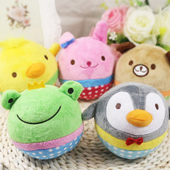 Squeaky Dog Toys Puppy Squeaker Ball Plush Easy-Cleaning Soft Comfortable Dog Chewing Squeaker Ball for Kennel