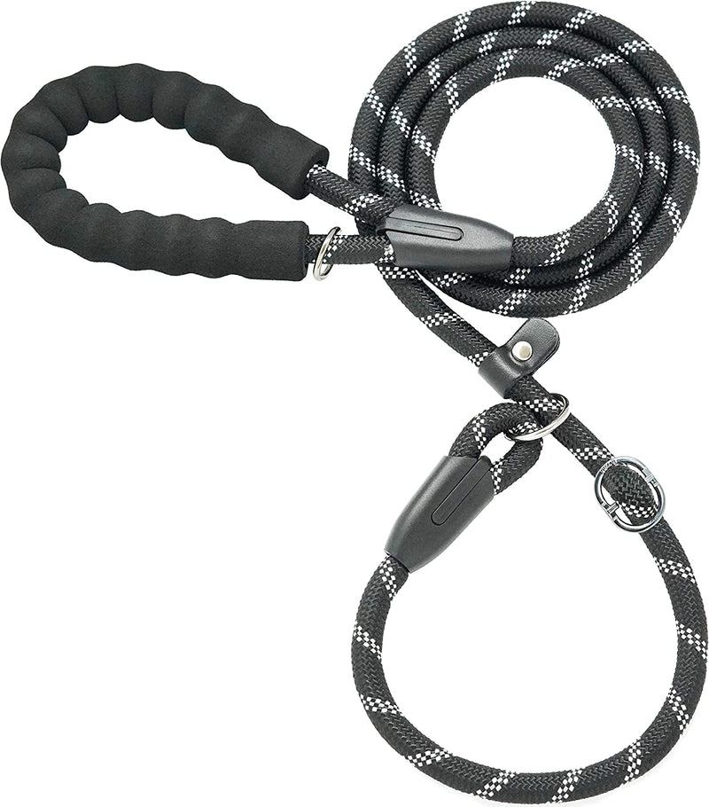 Durable Slip Lead Dog Leash with Padded Handle and Highly Reflective Threads, No Pull Dog Training Leash, (1/2