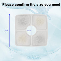 Cat Water Fountain Filters,  Cat Fountain Filter Replacement, for Square Cat Water Fountain inside (12 Pack)