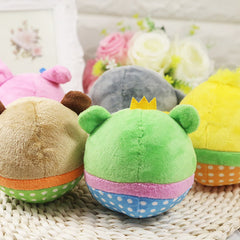 10Pcs Squeaky Dog Toys Puppy Squeaker Ball Plush Easy-Cleaning Soft Comfortable Dog Chewing Squeaker Ball for Kennel